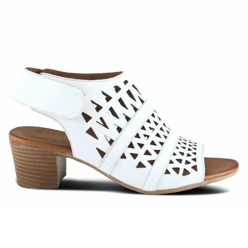 NEW SPRING STEP SHOES women's dorotha leather sandal in white
